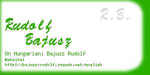 rudolf bajusz business card